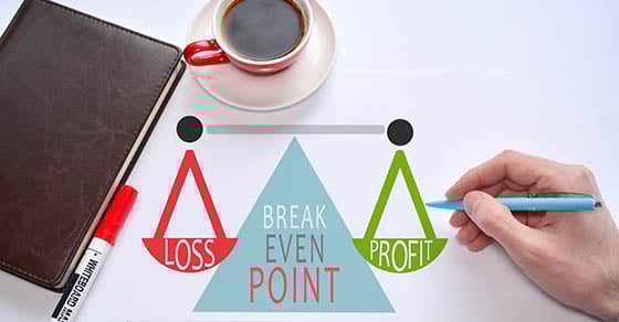 Breakeven Point between loss and profit