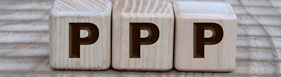 ppp on wooden blocks