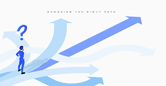 choosing the right path graphic