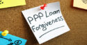 ppp loan forgiveness written on paper
