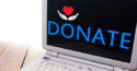 donate page on laptop