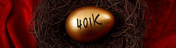 gold 401k egg in nest