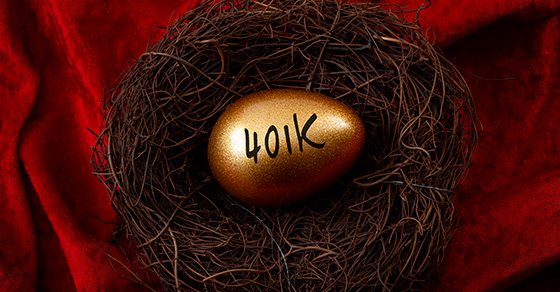 gold 401k egg in nest