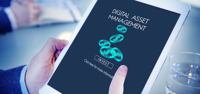 digital asset management on tablet